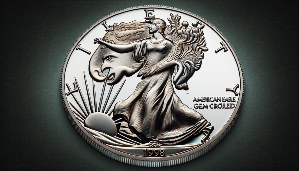 1998 1 oz American Silver Eagle Gem Uncirculated Coin $1 GEMUNC PCGS