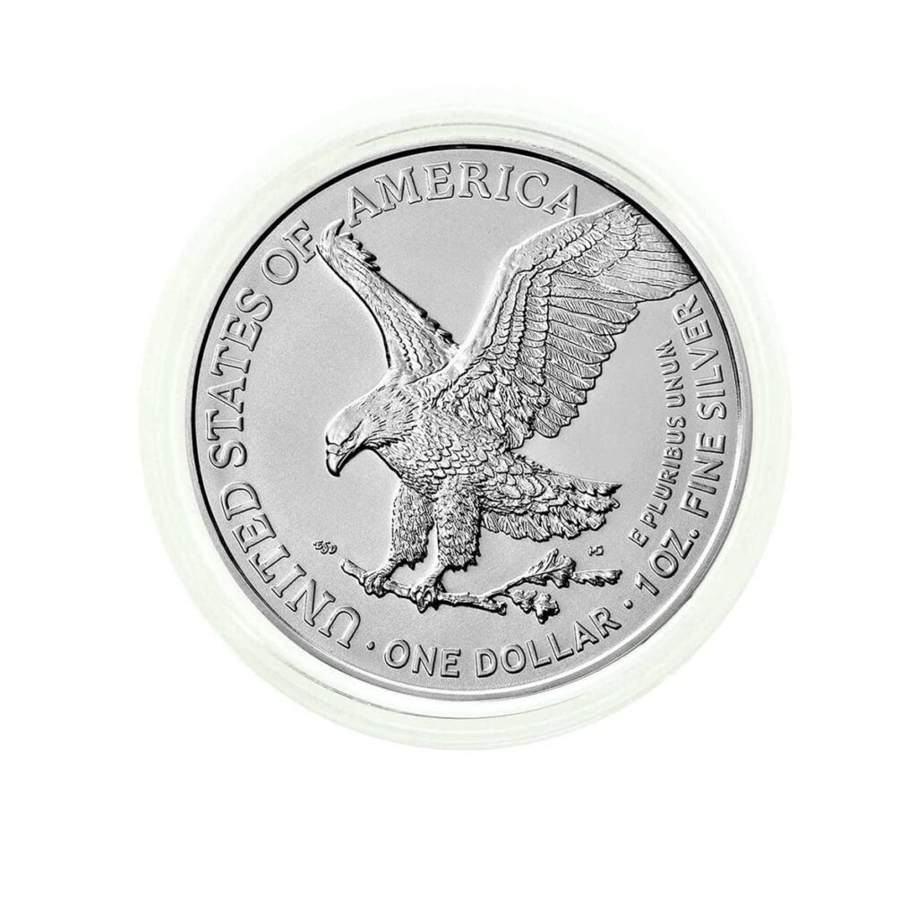 2024 American Silver Eagle .999 Fine Silver in Direct Fit Air Tite with our Certificate of Authenticity Dollar Uncirculated US Mint