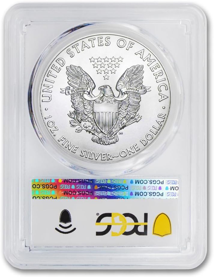 2003 (W) 1 oz American Silver Eagle Coin Gem Uncirculated (First Strike - Struck at The West Point Mint) $1 GEMUNC PCGS