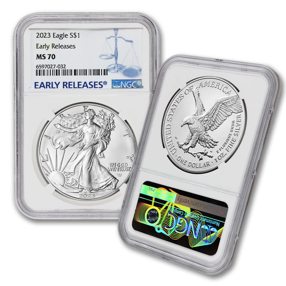 2023 1 oz American Silver Eagle Bullion Coin MS-70 (Early Releases) $1 NGC MS70
