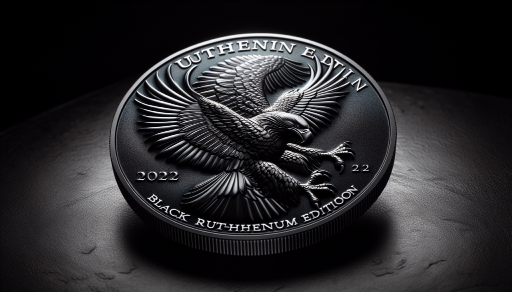 Black Ruthenium 1 Oz .999 Fine Silver 2022 American Eagle Golden Engima with Box